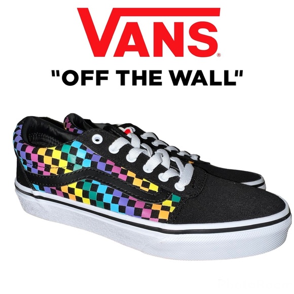 Vans rainbow mini checkered ward sneakers, size size 3, NWT - Picture 1 of 9